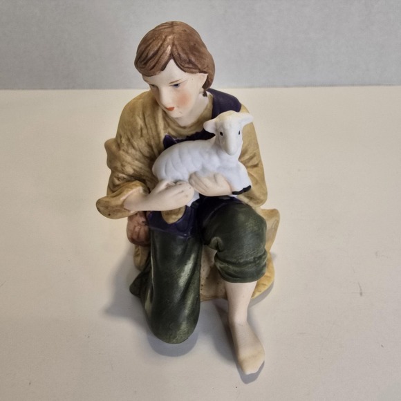 The Unbranded Brand Other - Nativity Set Porcelain Joseph Figure Vintage Christmas 3.5"‎ Tall Replacement